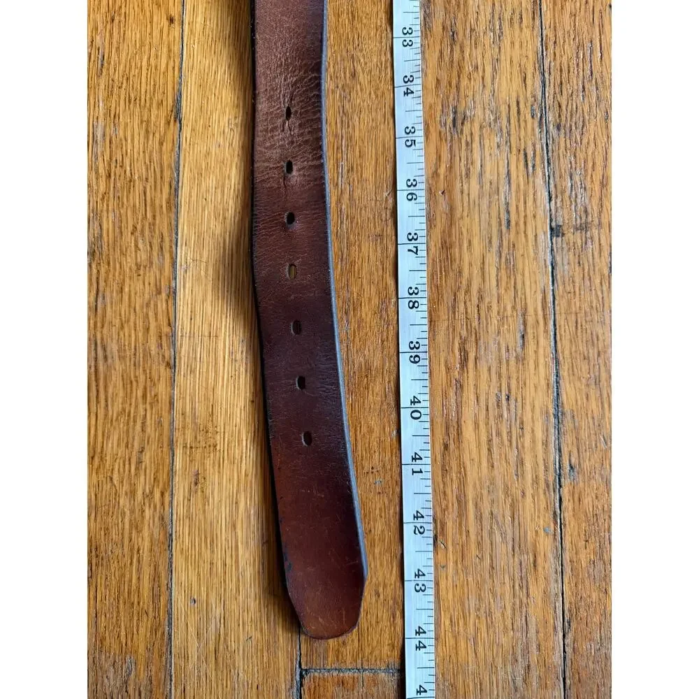 DOCKERS Distressed Brown Leather Belt Mens sz 36